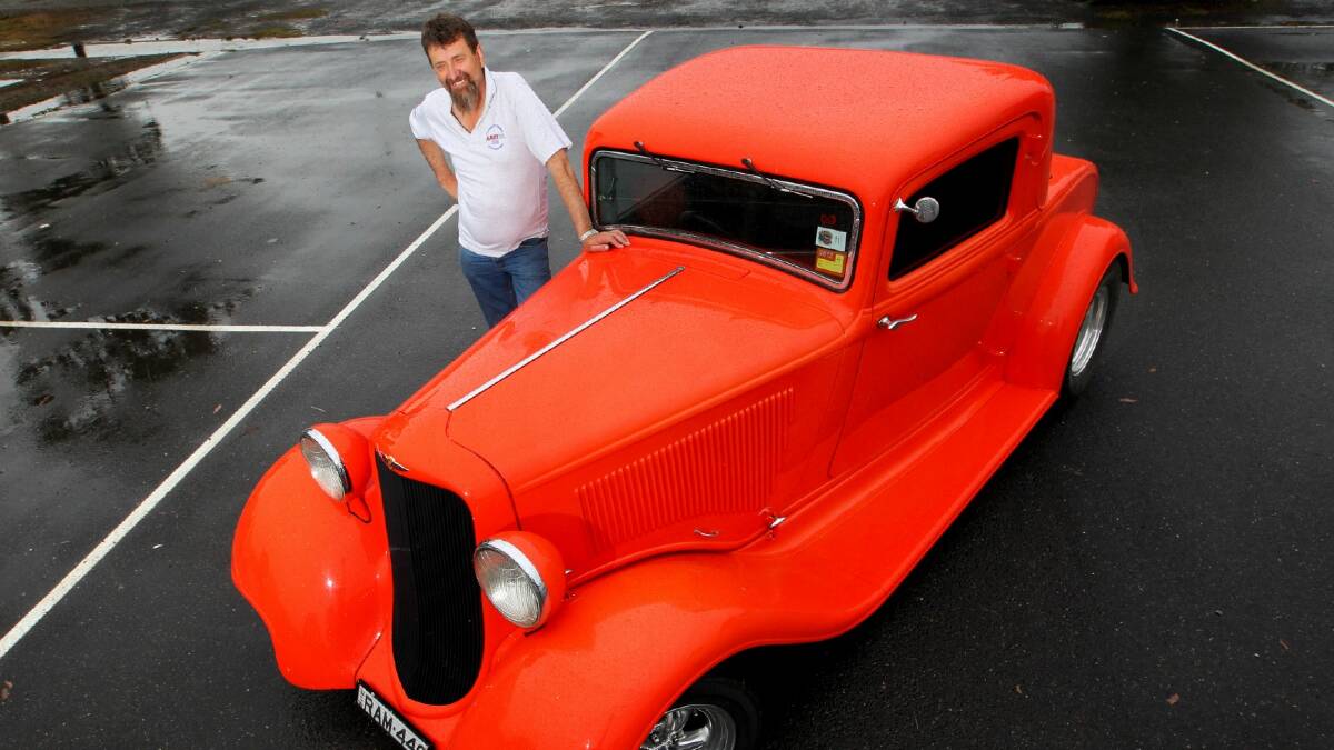 David Walther and his 1933 Dodge coupe.