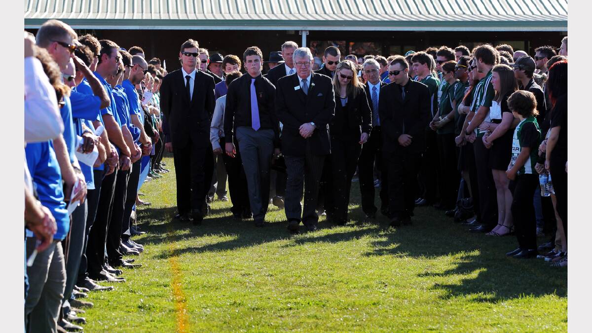 FOOTBALL greats, locals, and hundreds others from across Australia came together to farewell Merve Neagle at Walla yesterday. PICTURES: David Thorpe.