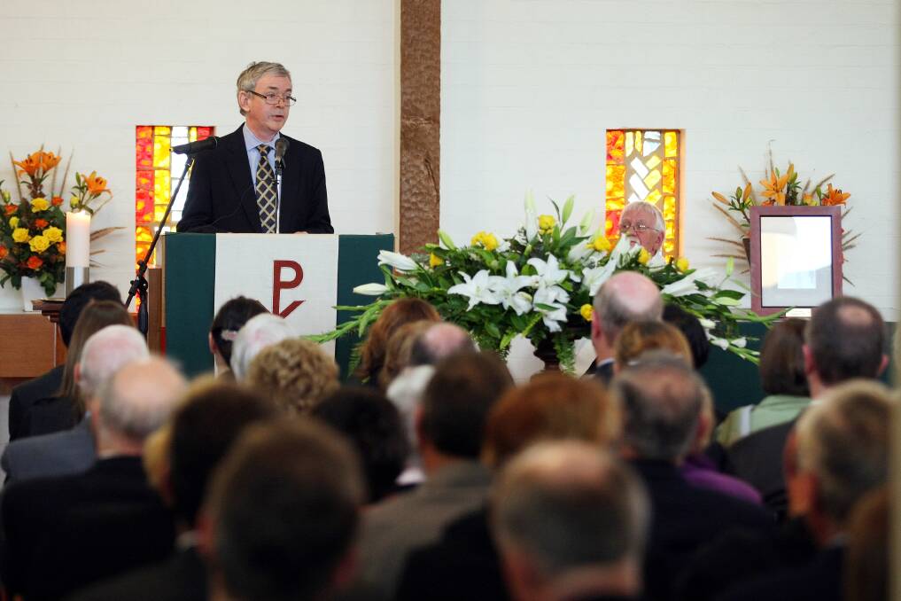Robert Mann addressing the congregation. PICTURE: John Russell.