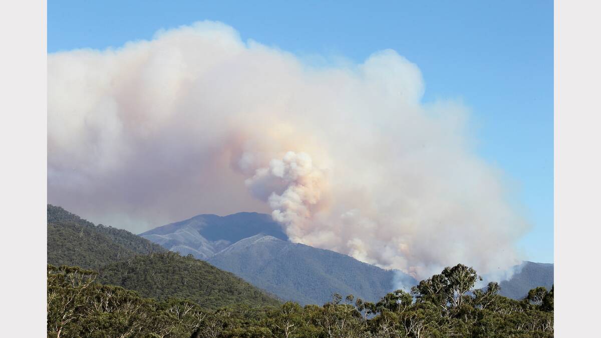The fires from Freeburgh. Click across for more photos. PICTURE: Tara Ashworth.