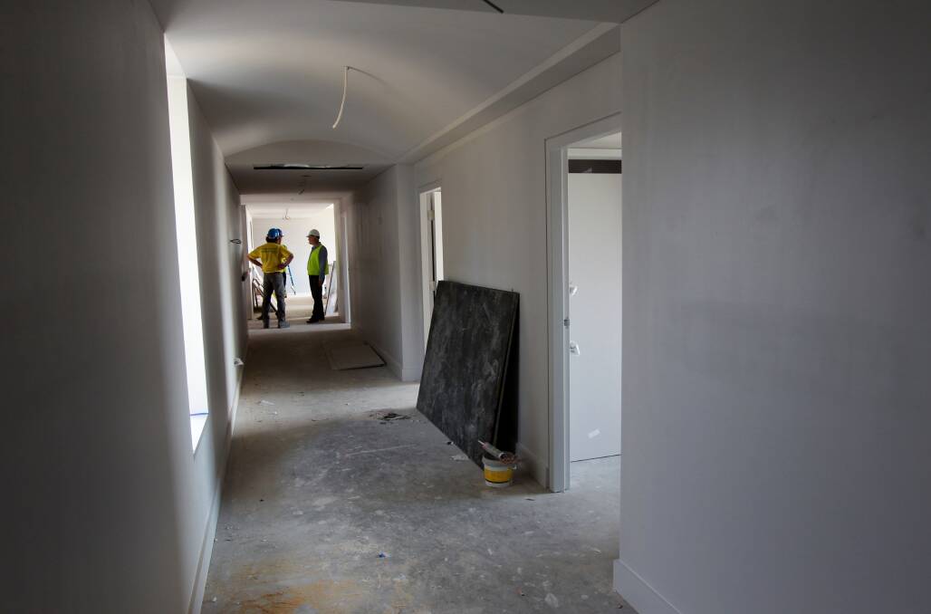 The Border Mail takes a tour through the in-construction Albury-Wodonga Accommodation Centre. Picture: BEN EYLES.