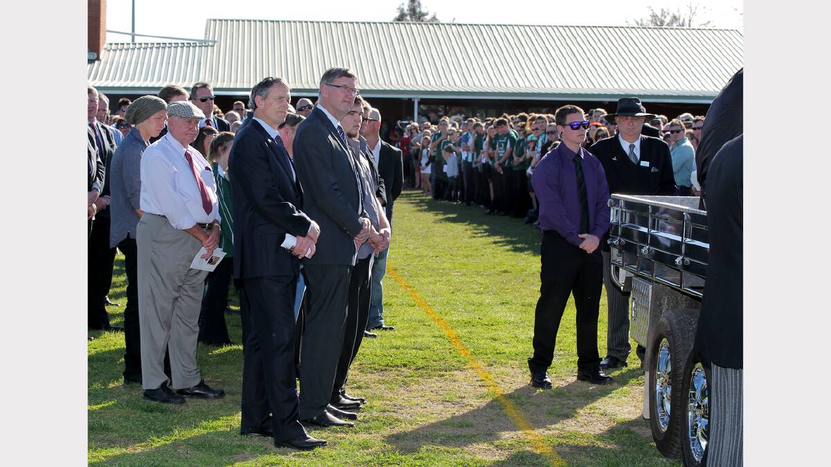 FOOTBALL greats, locals, and hundreds others from across Australia came together to farewell Merve Neagle at Walla yesterday. PICTURES: David Thorpe.