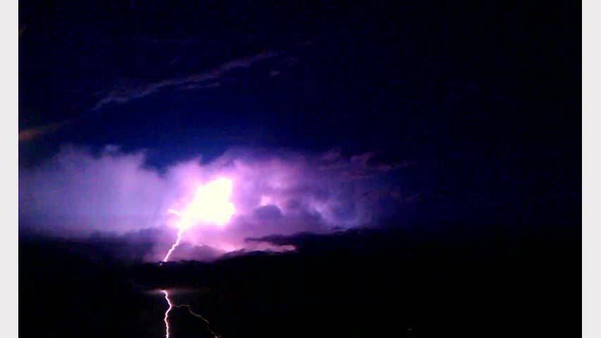 Natasha Curtis sent us this photo via our Facebook page: "I captured this lightning shot last night in West Wodonga. Amazing!"