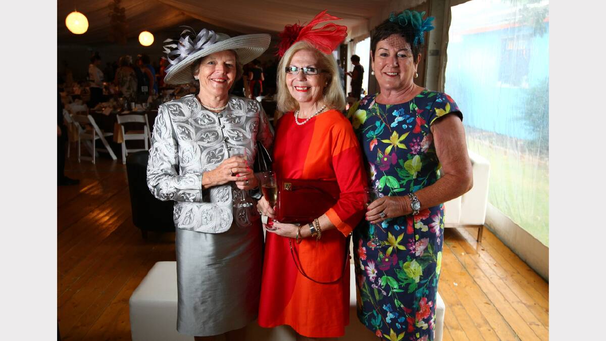  Suzie Ingle, Marilyn Millgate, and Denise Makeham, of Albury, attend the Wewak St School fundraiser at the Albury Gold Cup Carnival.