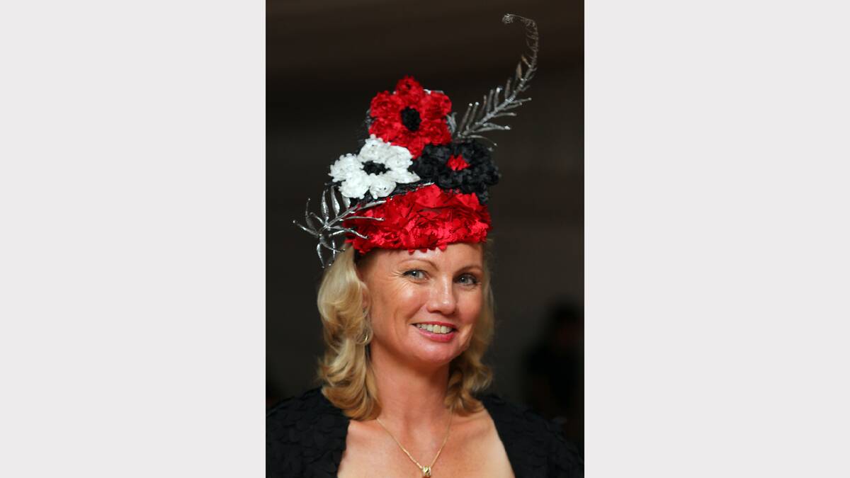 Carmel McCall, of Daysdale, attends the Wewak St School fundraiser at the Albury Gold Cup Carnival.