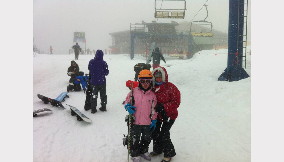 “It is mighty cold and snowing hard, but very very good fun! … #HowGoodsThat”