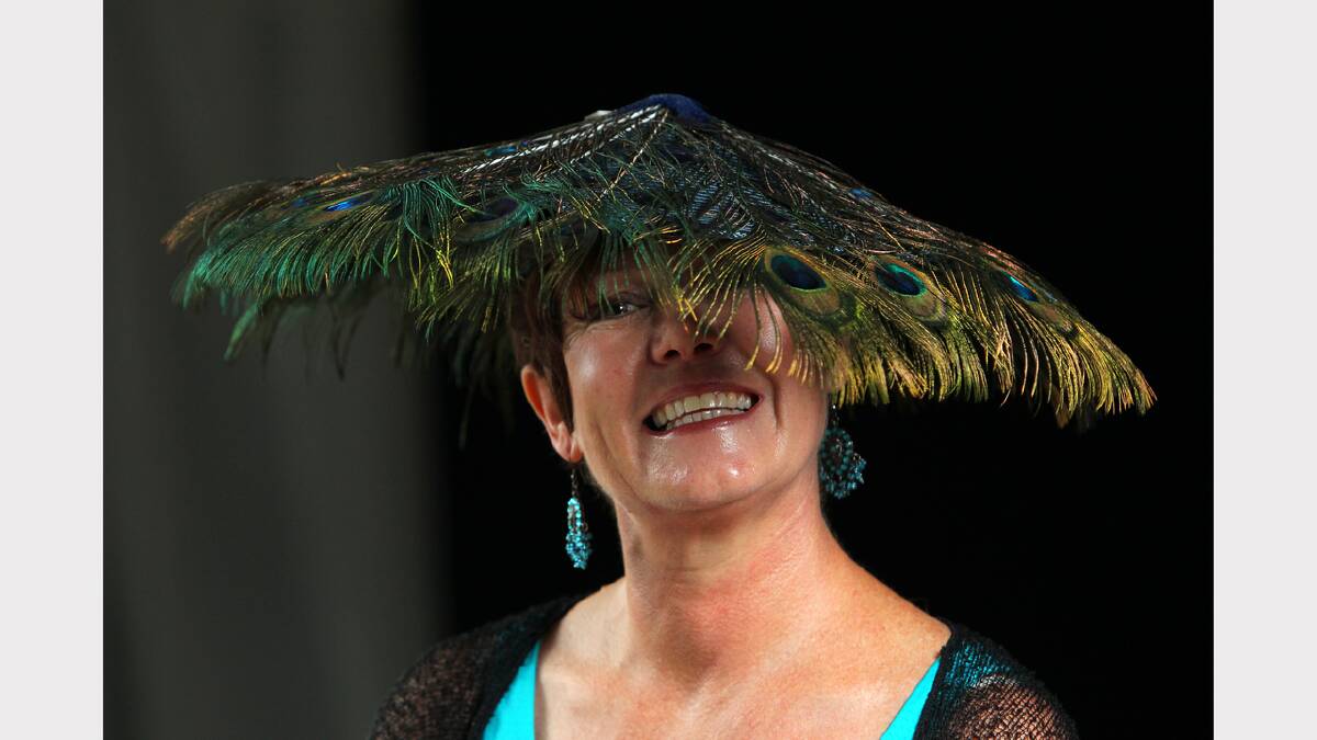 Di Pellizzer, of Albury, attends the Wewak St School fundraiser at the Albury Gold Cup Carnival.