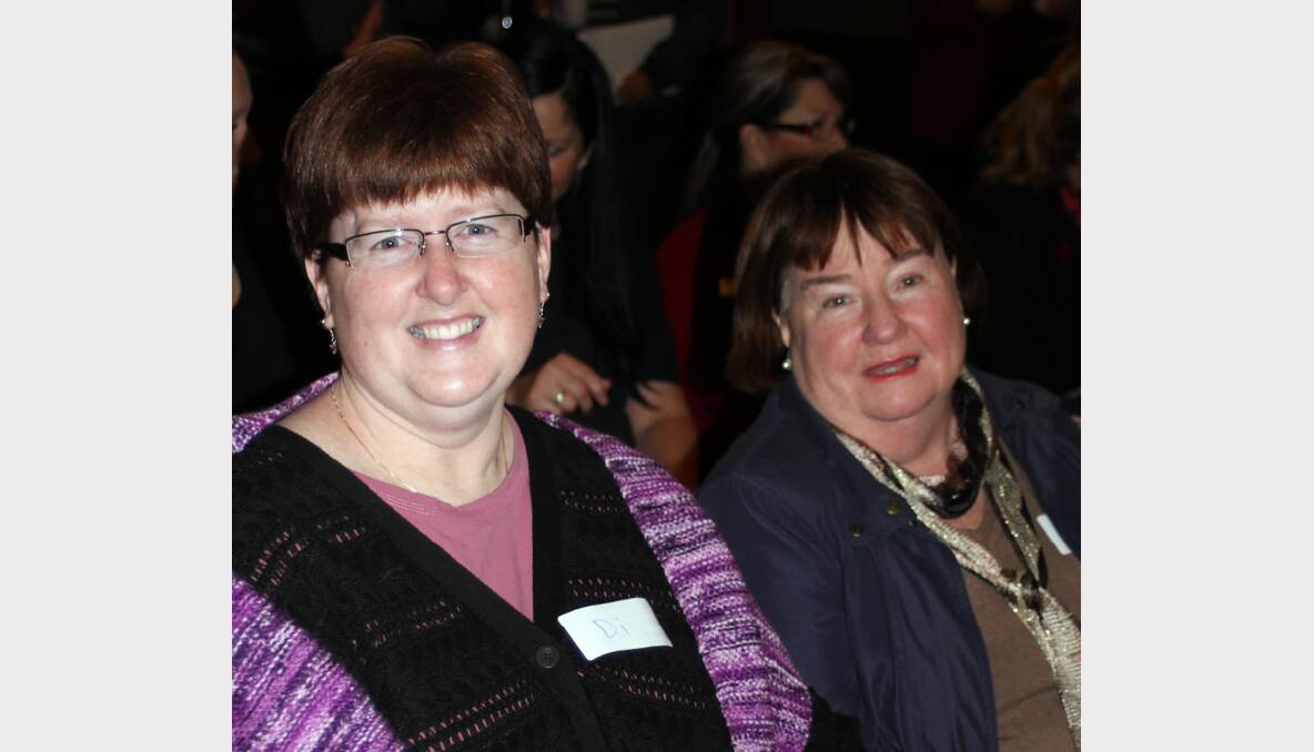 Di Weatherall and Moira Thomson at the No Interest Loans event at the Commercial Club, Albury. 