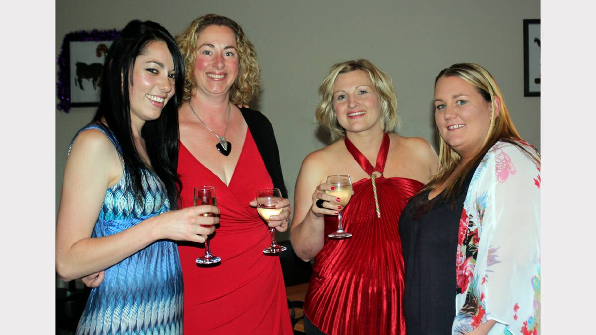 Bec Green, Karen Robinson, Monika Lachs and Terri Gallacher at the Murray Valley Private Hospital Christmas party.