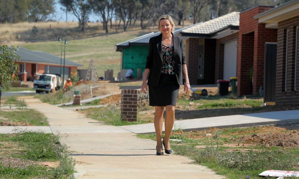 The NBN broadband is being rolled out at the Elms Estate, Thurgoona, but member for Farrer Sussan Ley, who visited the area yesterday, says the Coalition’s plan will prove cheaper and, overall, be delivered sooner. Picture: DAVID THORPE