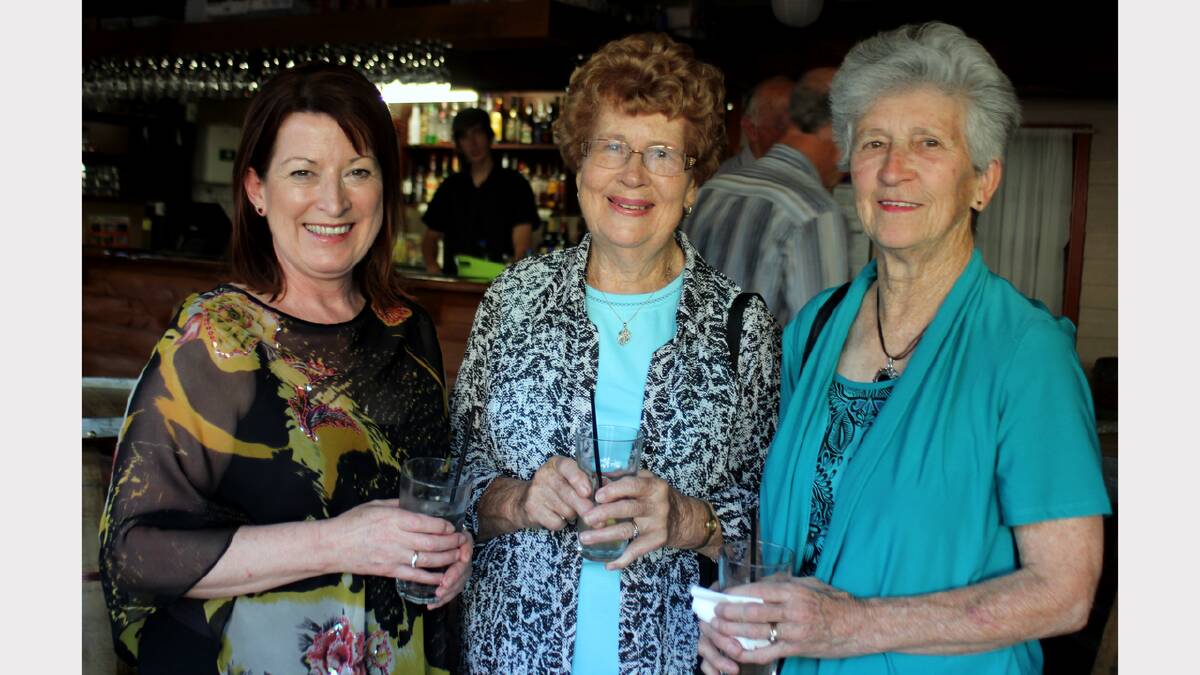 Kim Healy, Anne Simmonds and Val Martin at the Thurgoona Community Centre's Christmas party for volunteers at La Maison.