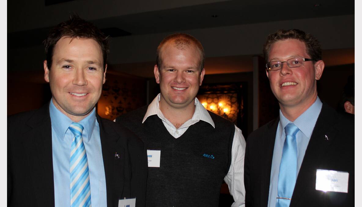 Dan West, Luke Bryce and Peter Whitbourn at the launch of Young Business Edge at the Bended Elbow.