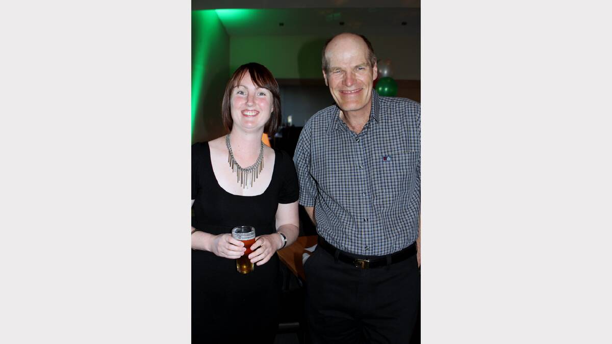 Keryn Hunt and David Kirkby at the Murray Valley Private Hospital Christmas party.