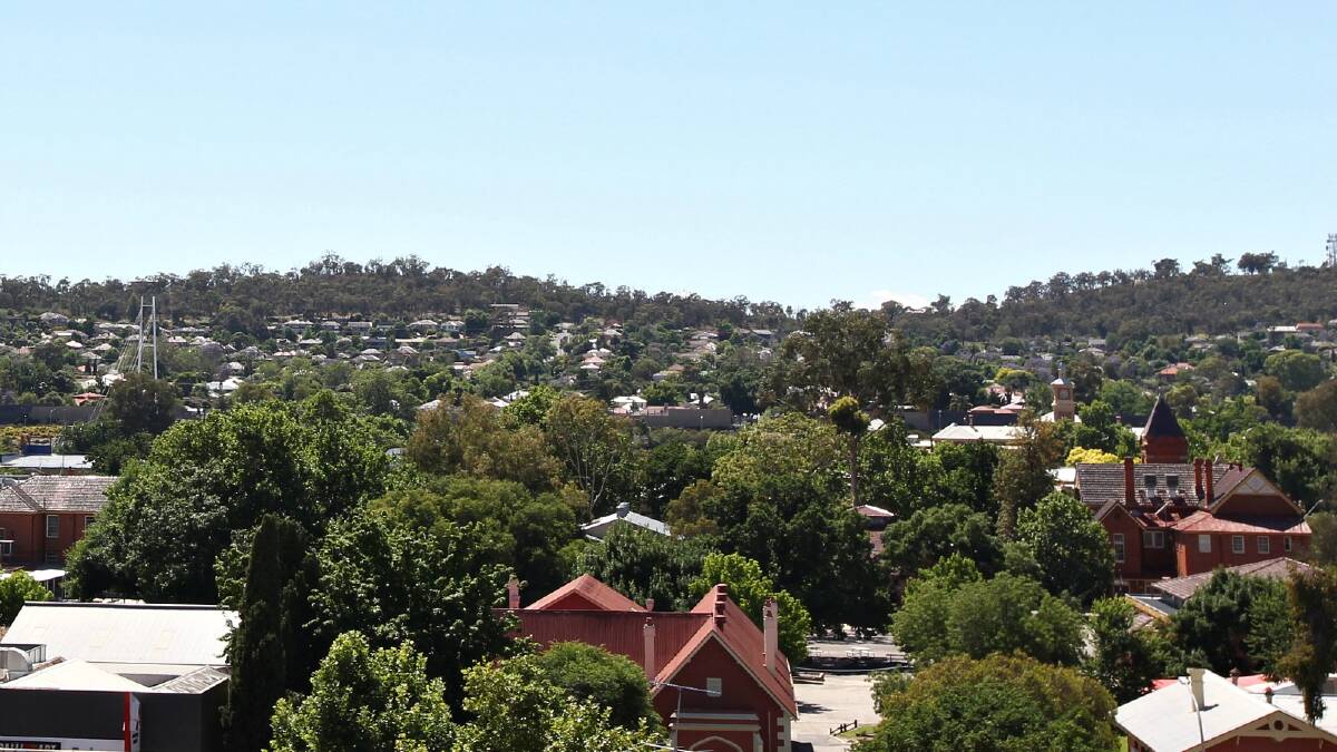 The city of Albury from the Volt Lane car park.