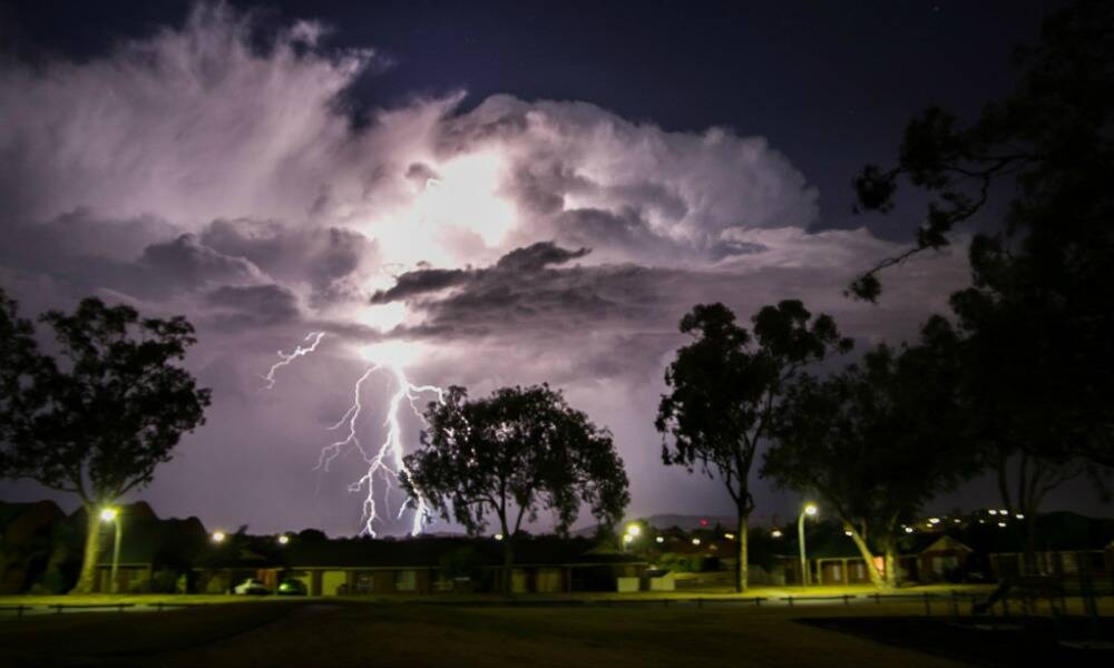 Photo submitted by Tyler Grace of Tyler Grace Photography via our iPhone app: "Here is a shot I took of the lightning that was around the Albury-Wodonga area tonight! This photo was taken at Black Range Park."