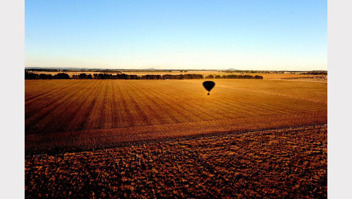 Jeremy Bannister takes a hot air balloon flight over Ballarat. Picture: Jeremy Bannister