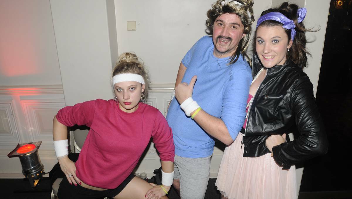 More than 200 gathered at the Bathurst RSL for an 80s and 90s themed disco including Tilly Allard, Dom Ingersole and Carla Gates. Picture: Western Advocate