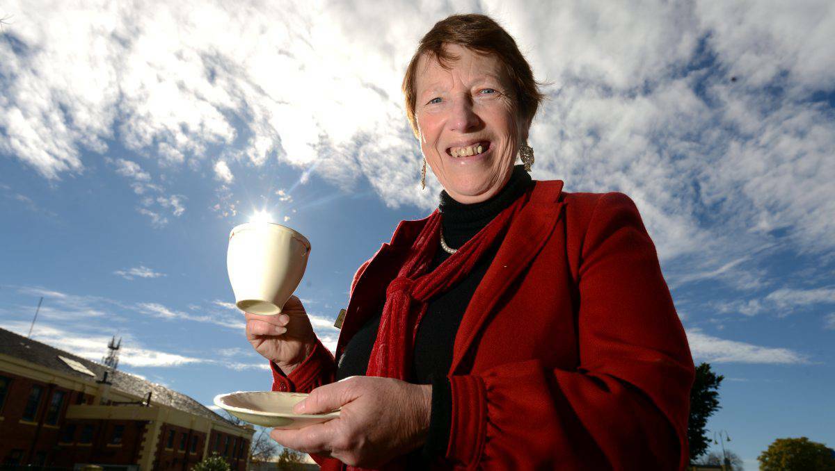 CWA creative arts chairwoman Pam Mawson enjoys a cup of tea. Picture: Blair Thomson