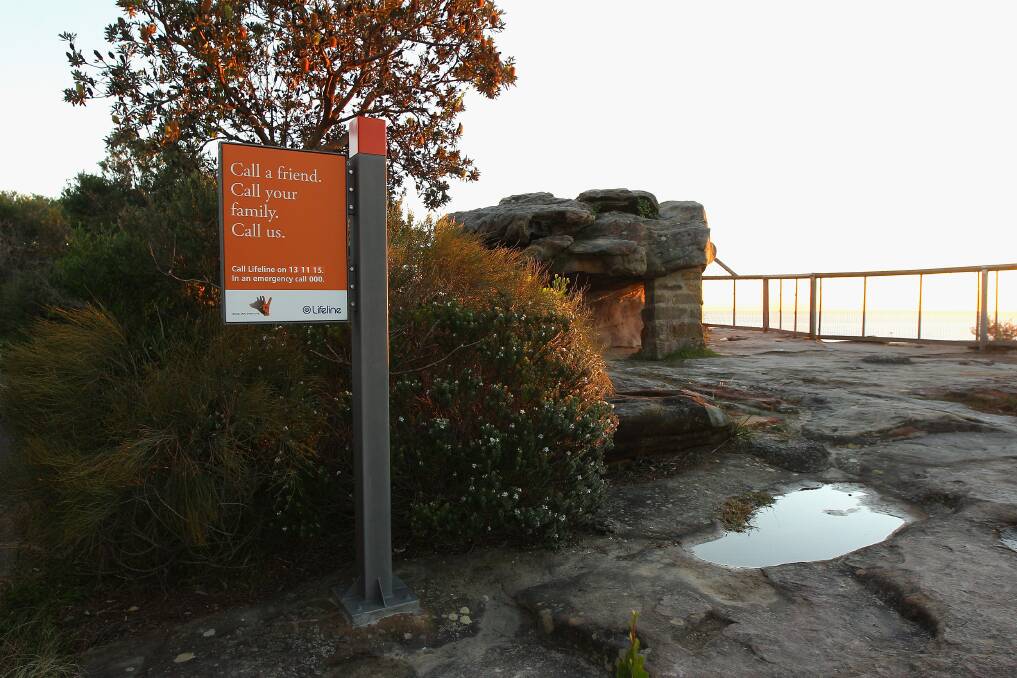 Sydney's scenic 'Gap Bluff' is a popular tourist destination and preferred place for people to contemplate or commit suicide. Photo: Cameron Spencer/Getty Images