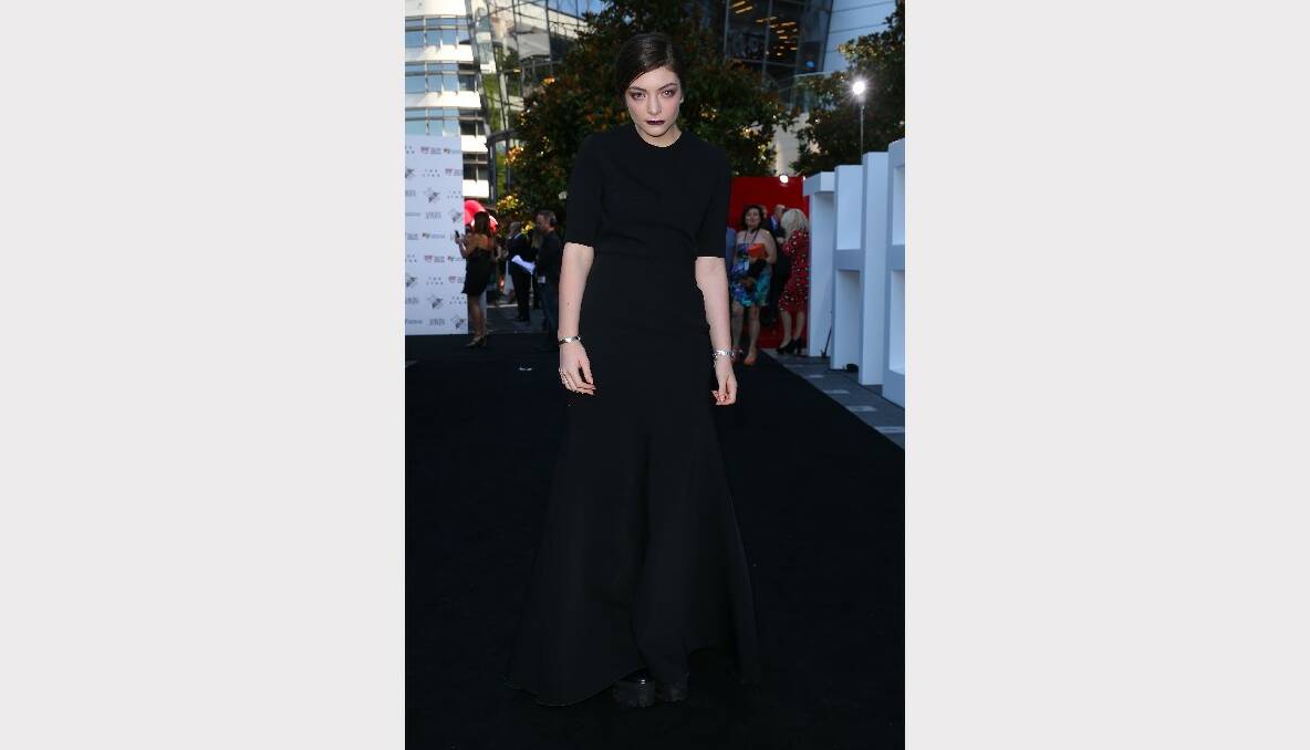 Lorde arrives at the 27th Annual ARIA Awards. Picture: GETTY IMAGES