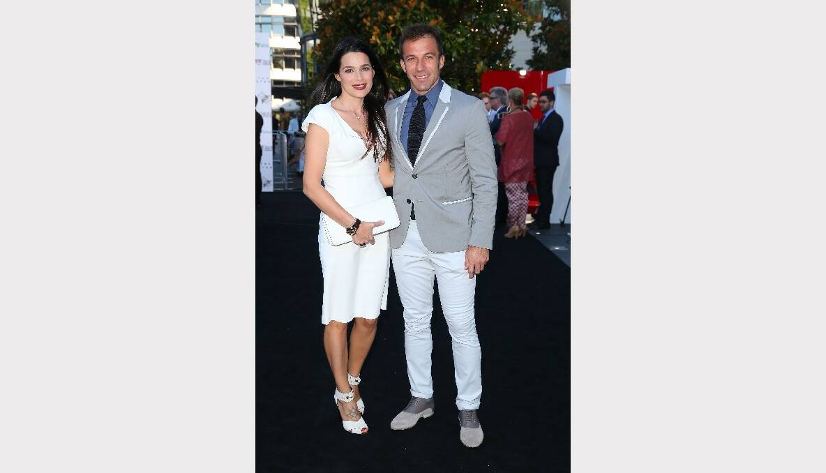 Alessandro Del Piero and his wife, Sonia, arrive at the 27th Annual ARIA Awards. Picture: GETTY IMAGES