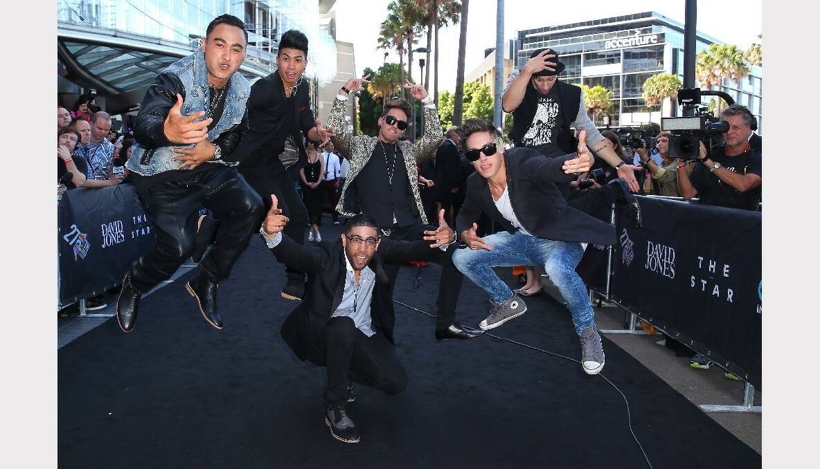Justice Crew arrive at the 27th Annual ARIA Awards. Picture: GETTY IMAGES