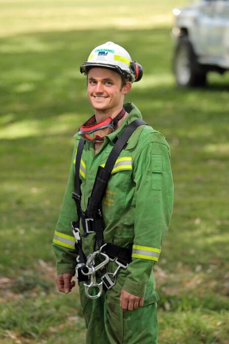 Canadian exchange fire fighter Nick Aikins.