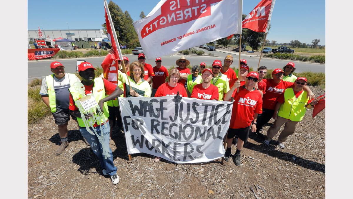 Barnawartha North workers striking over fair pay for regional workers.