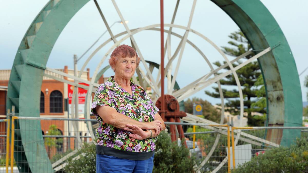 Roberta Gay is disappointed the water wheel is being taken down after her brother donated it to the city. Picture: TARA GOONAN