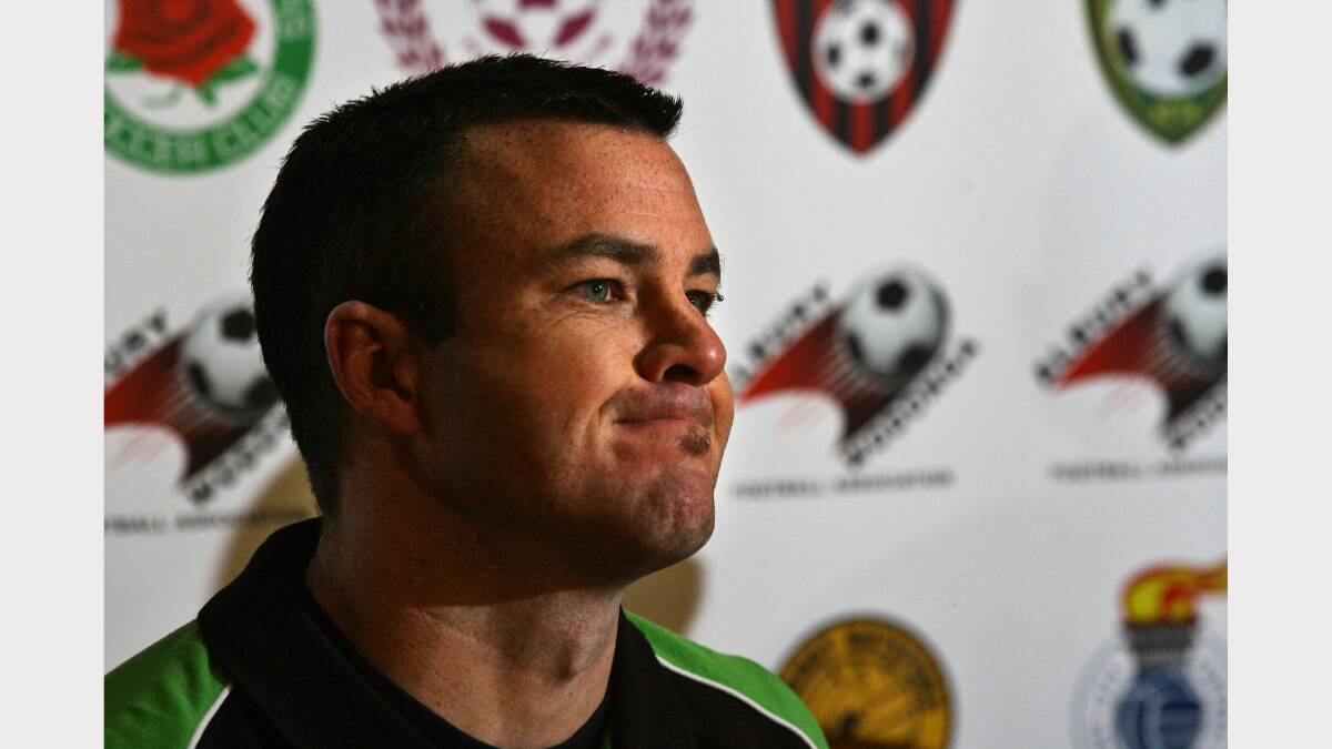 11. Marty Chambers at the soccer press conference. Picture: BEN EYLES