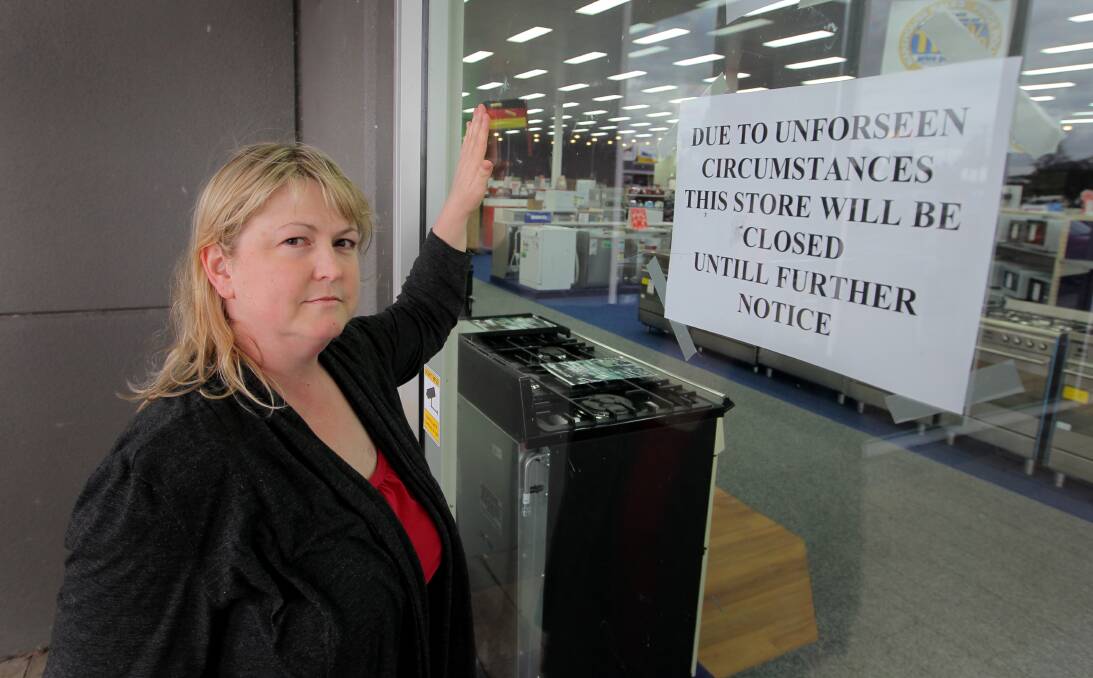 Danielle McKay from Wodonga bought a dish washer from Warehouse Sales however the business has gone in to liquidation and she is not able to get her machine. Pictures: DAVID THORPE