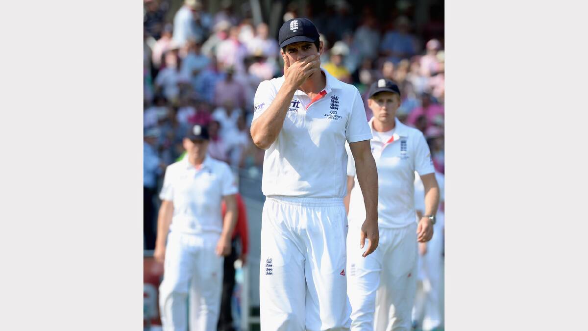 England captain Alastair Cook after losing the fifth Test. 