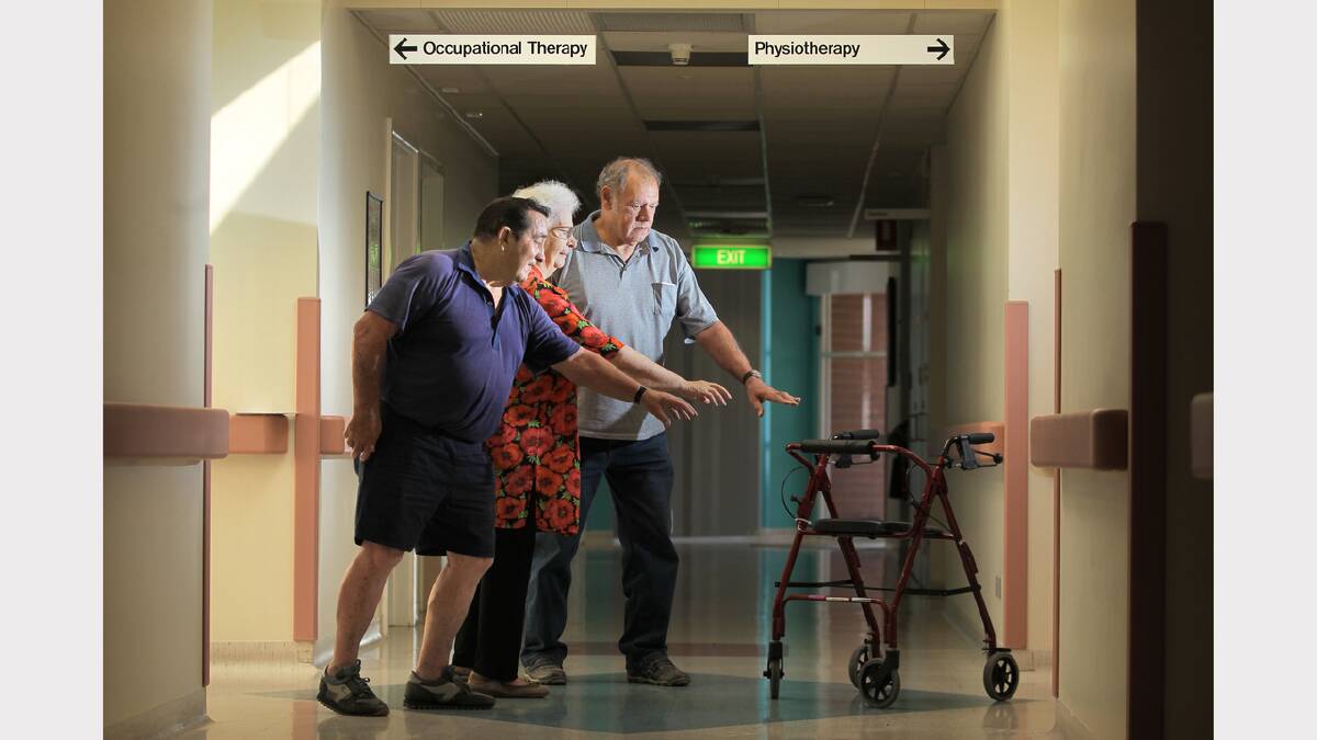 Wodonga Hospital experienced a shortage of walking frames this year. Goonan said the signs were an important visual element but she was mindful to ensure the people were the focus. “I under-exposed the scene slightly and used fill flash on the subjects to make them stand out,” she says. 