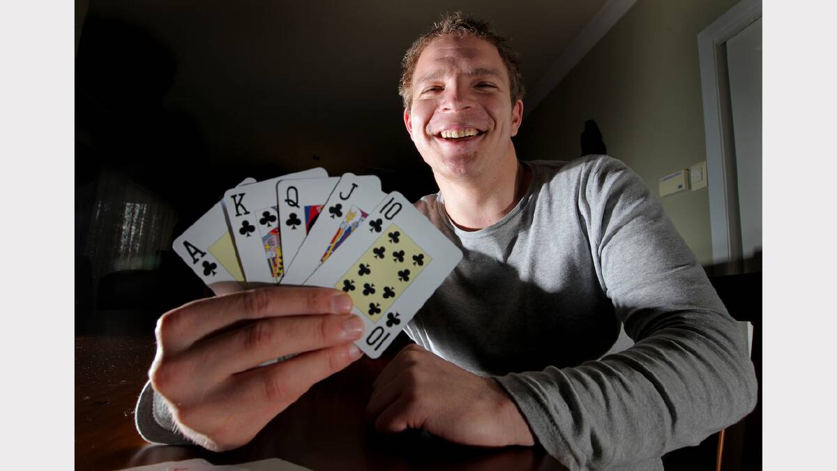  Jon Collihole will travel to Las Vegas to compete in a poker tournament. Picture: DAVID THORPE