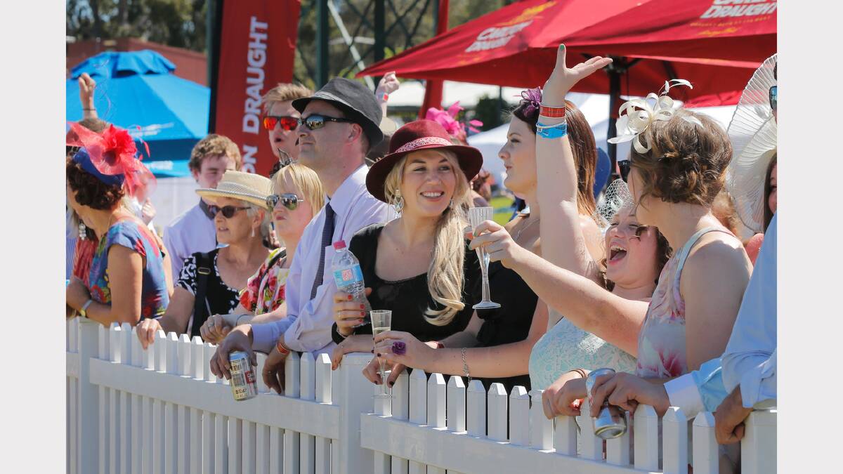 The crowd reacts to Fiorente winning the Melbourne Cup. 