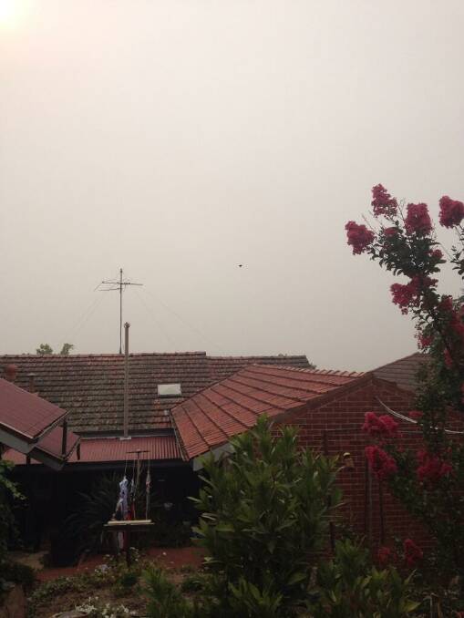 The view from outside my room is usually all of Albury and over to the next hills. What the hell, smoke?!  - Georgie Carroll (Twitter)