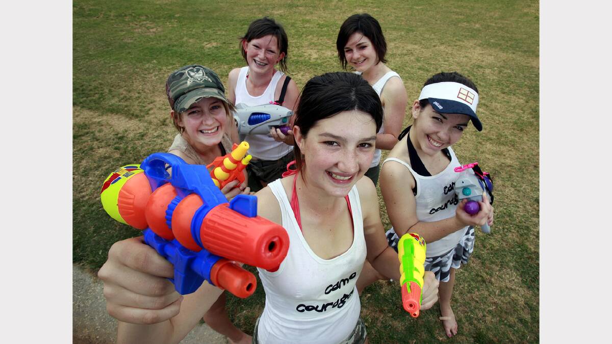 2006 - The  "Camo Courageous" team consisting of Phoebe Hearps, 14, Alicia Kemp, 15, (at front), Erin Miller, 15, Sarah Thomas, 15, and Eidenne Pronk, 15.