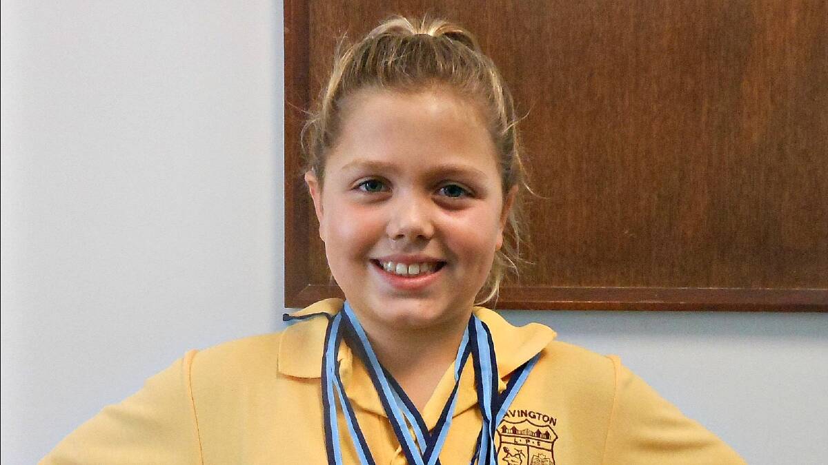Brooke King has won a gold and three silver at the state swimming championships in Sydney. 