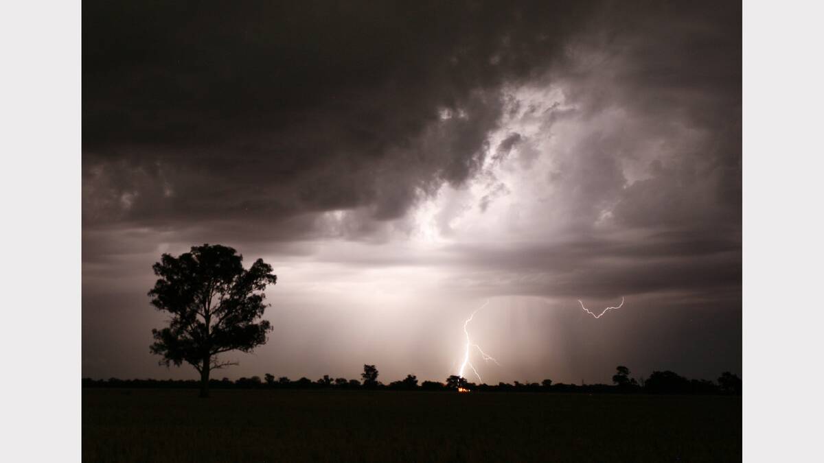 Lightning over Culcairn, March 2009.