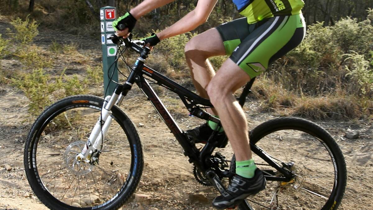 Mountain biker hospitalised after fall