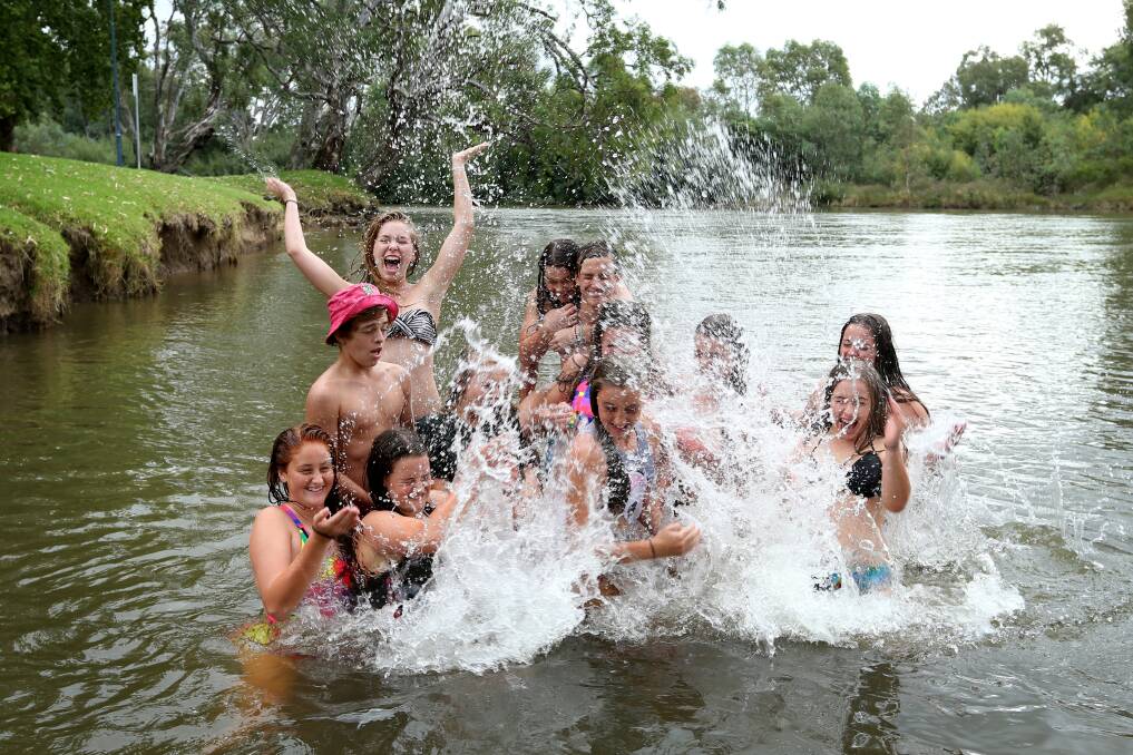 Xavier High School year 9 students having fun at Noreuil Park. 