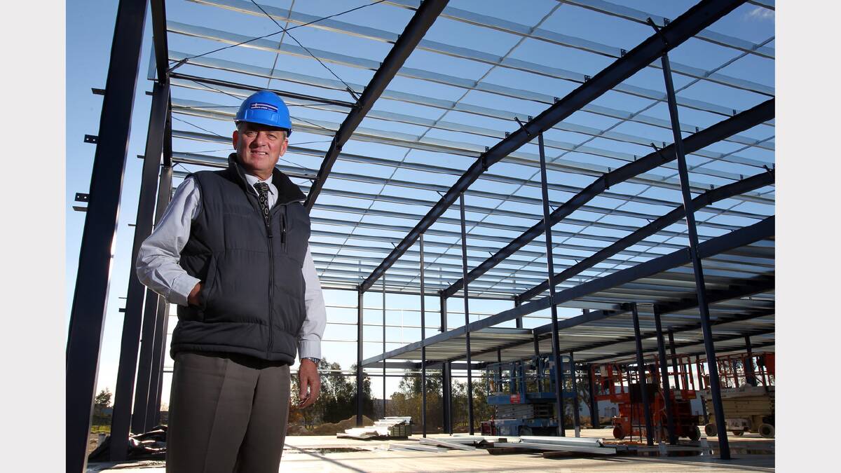 Blacklocks Ford Wodonga's Paul Scammel at the site of a multi-million truck centre he is building. Picture: MARK JESSER