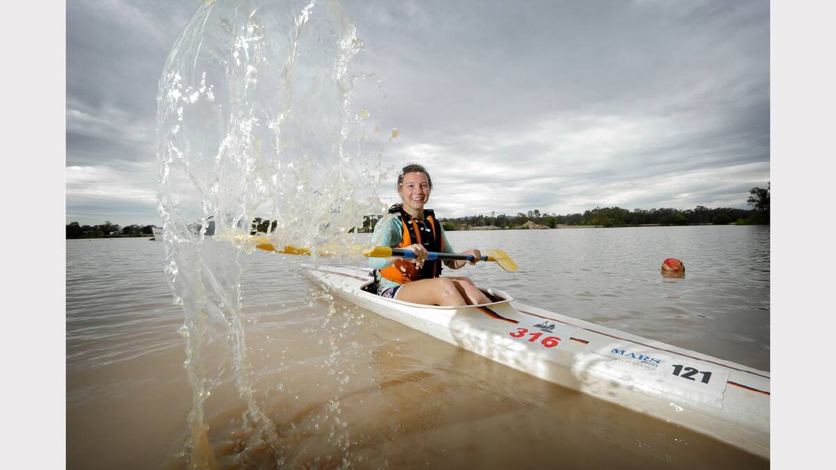  Victory Lutheran College year 11 student Laura Collins, 17, enjoyed a morning out paddling at Gateway Lakes as part of their activities week. Picture: TARA GOONAN