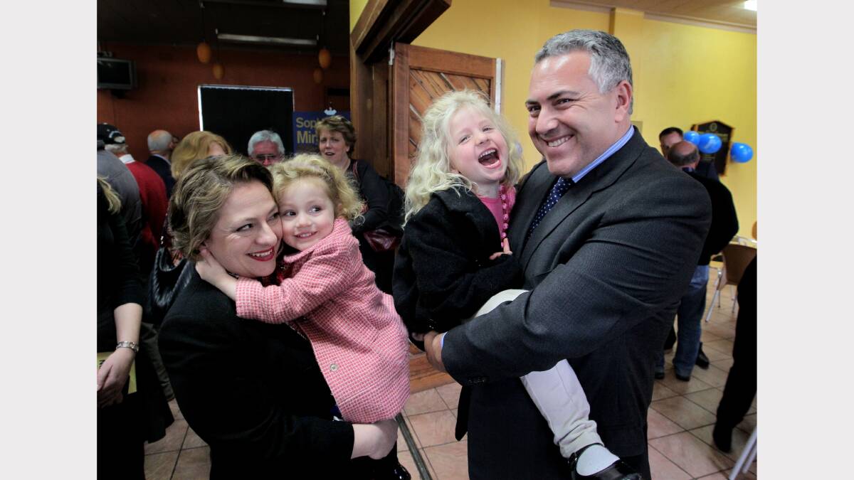 This picture of the federal campaign launch for Sophie Mirabella shows a lot of emotion, Thorpe says. “It was after the formal launch and Sophie’s daughters just came up to Joe Hockey and made a joke,” he says. “To me it shows warmth in characters that are usually very guarded and don’t get to show their personlities often.”