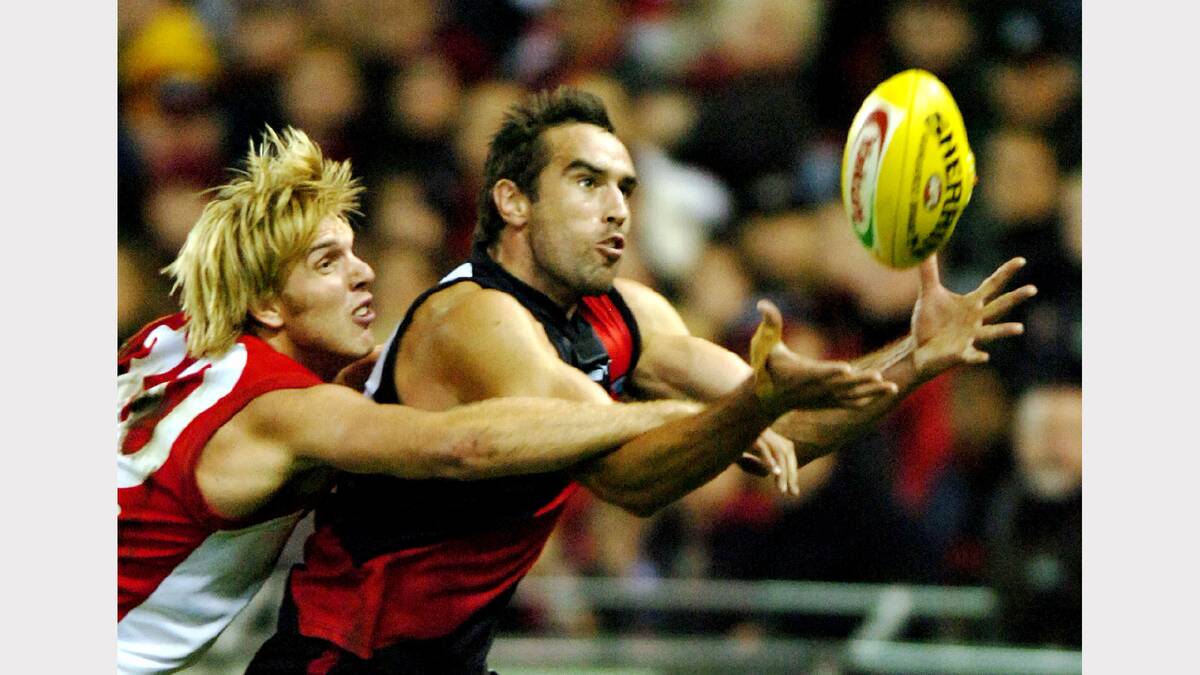 Scott Lucas during his time playing with Essendon. Picture: GETTY IMAGES