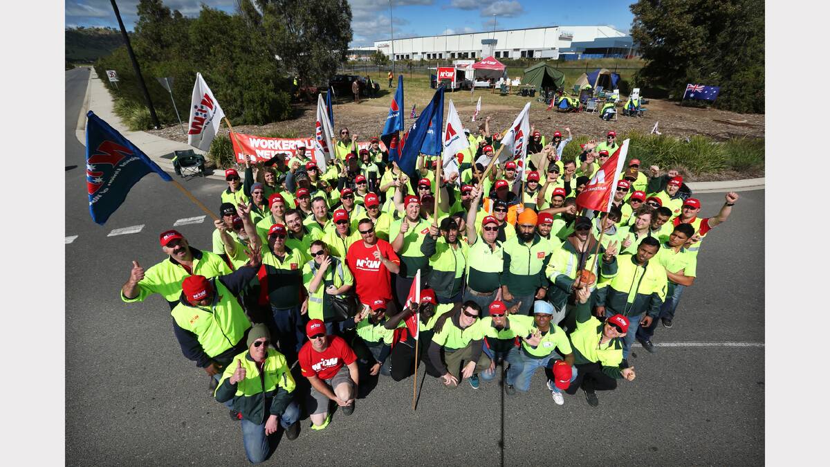 Workers at the Woolworths distribution centre at Barnawartha North are striking due to unfair pay rates.
