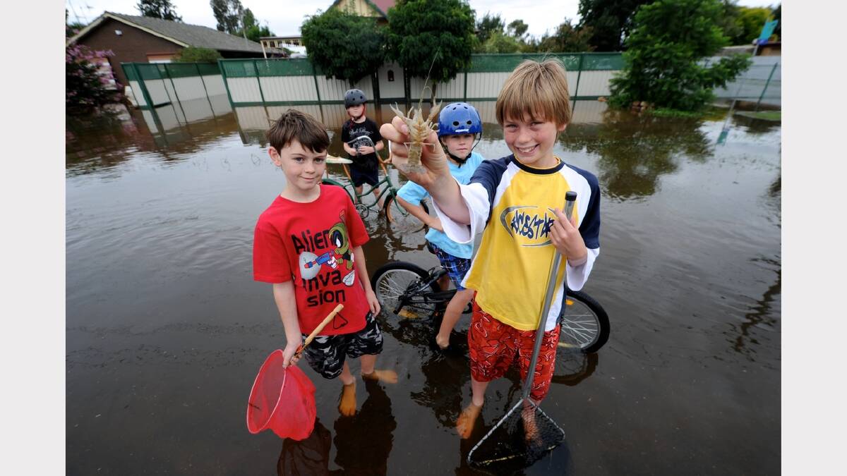 2012 - Congupna boys find yabbies in the flood