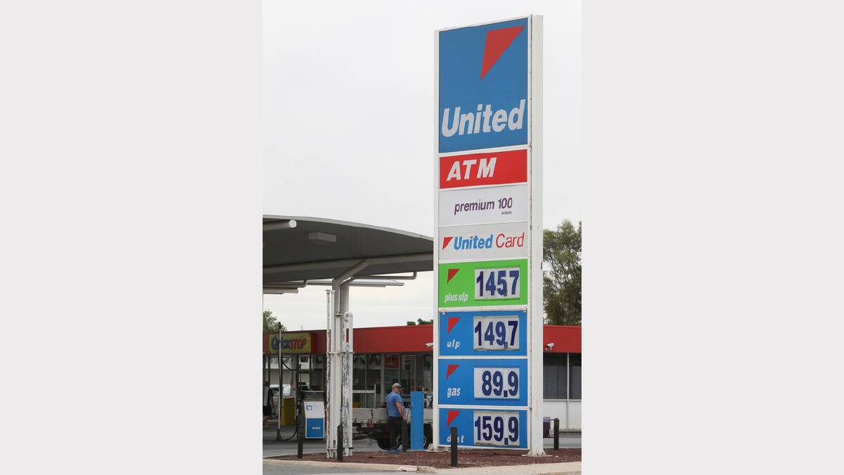 Prices at the United petrol station on Melrose Drive. 