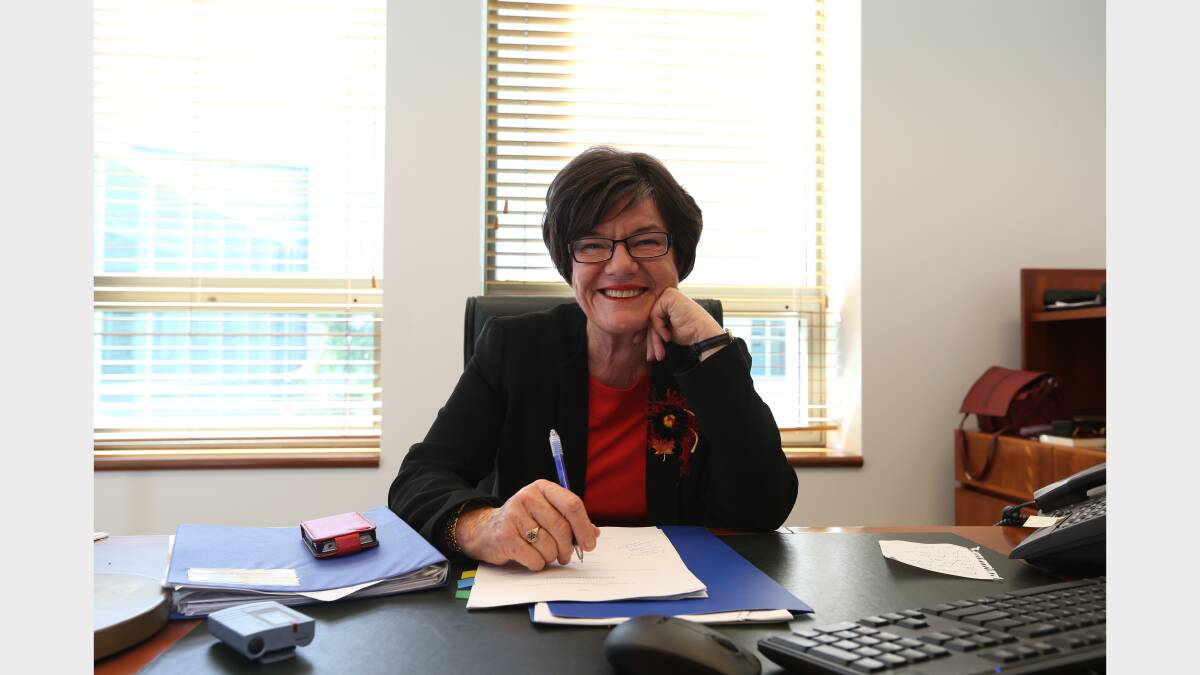 Member for Indi Cathy McGowan in her Parliament House office in Canberra.
