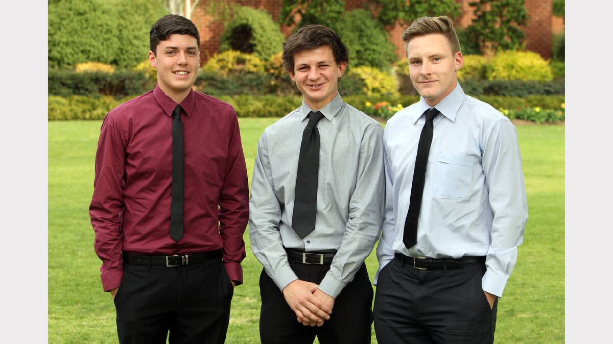 Wodonga Senior Secondary College graduation - Ben McPherson, Alex Gorka and Jack Beard.